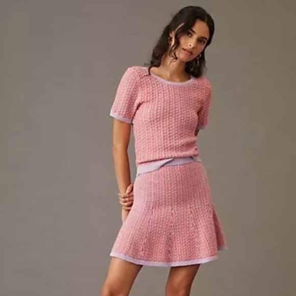 Anthropologie Dresses & Skirts - ANTHROPOLOGIE | Maeve | Colorblocked Knit Pull-On Mini Skirt | NWT